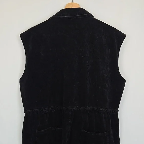 POL Black Corduroy Sleeveless Jumpsuit - Size Large - Picture 6 of 11